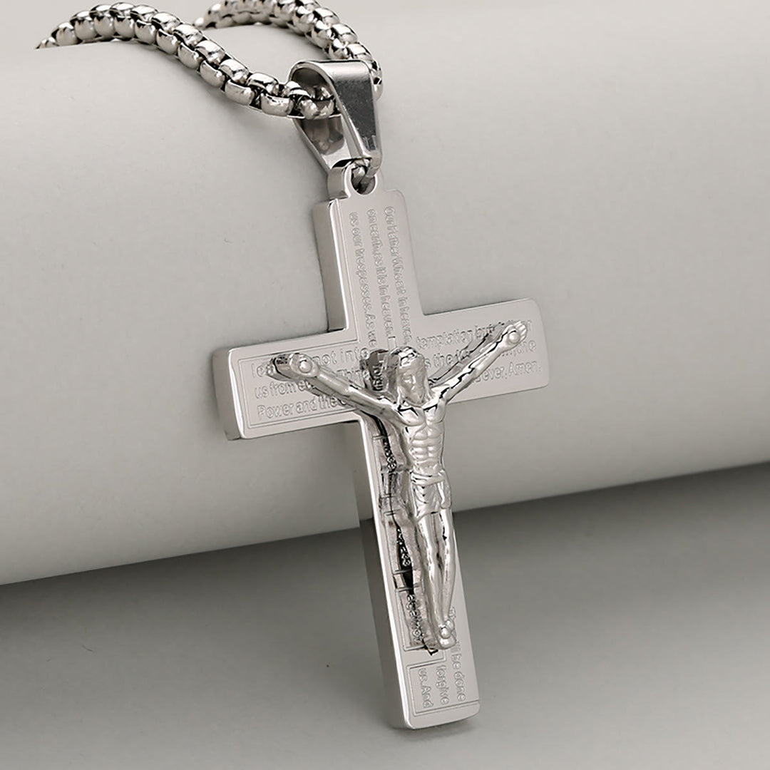 Christianartworkshop Collier crucifix élégant, symbole de dévotion, disponible en quatre coloris. - Argent - image 1