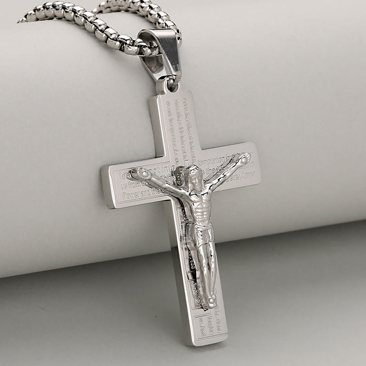 Christianartworkshop Collier crucifix élégant, symbole de dévotion, disponible en quatre coloris. - Argent - image 1