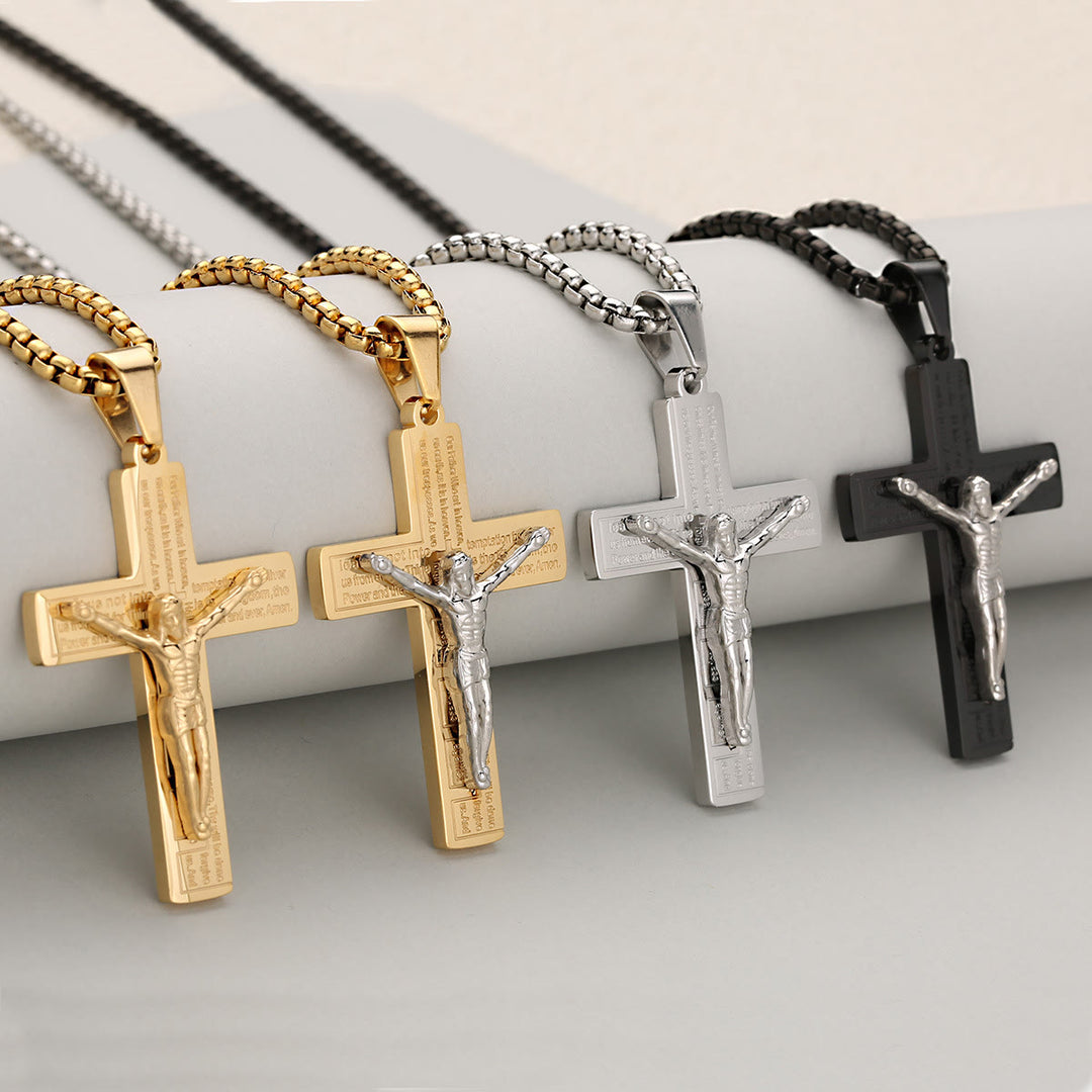 Christianartworkshop Collier crucifix élégant, symbole de dévotion, disponible en quatre coloris. - image 4