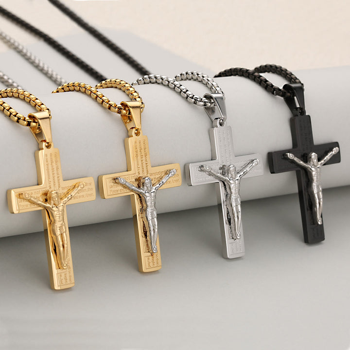 Christianartworkshop Collier crucifix élégant, symbole de dévotion, disponible en quatre coloris. - image 4