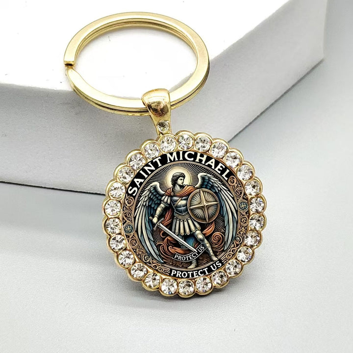 Christianartworkshop Porte-clés Ange Gardien Saint Michel, symbole de force et de guidance spirituelle - image 2