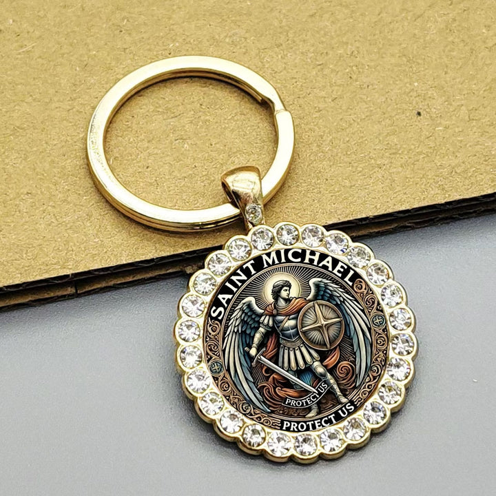Christianartworkshop Porte-clés Ange Gardien Saint Michel, symbole de force et de guidance spirituelle - image 3