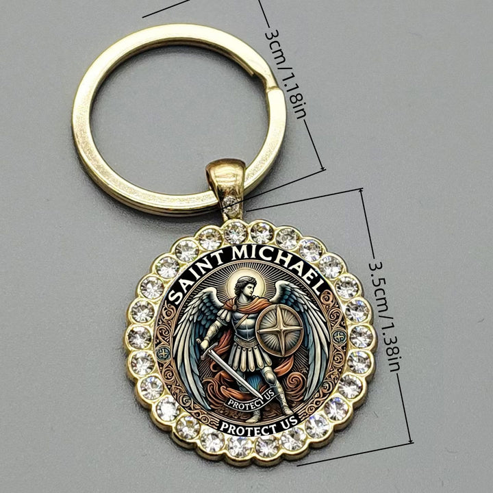 Christianartworkshop Porte-clés Ange Gardien Saint Michel, symbole de force et de guidance spirituelle - image 4
