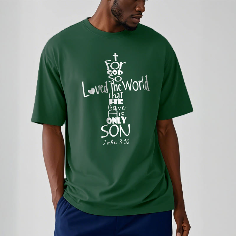 T-shirt unisexe Christianartworkshop « Car Dieu a tant aimé le monde » (verset biblique chrétien) - image 9