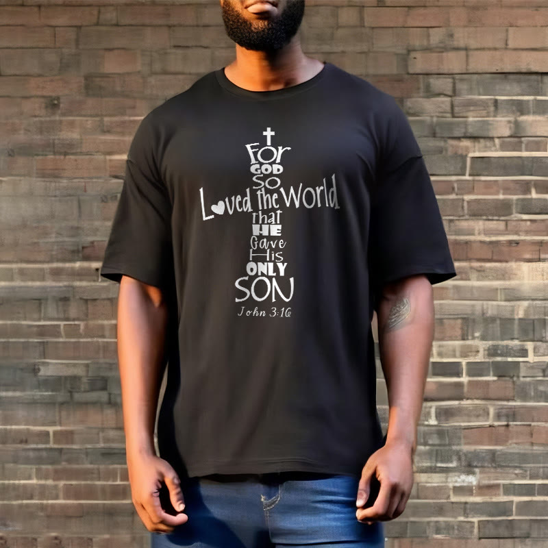 T-shirt unisexe Christianartworkshop « Car Dieu a tant aimé le monde » (verset biblique chrétien) - image 2