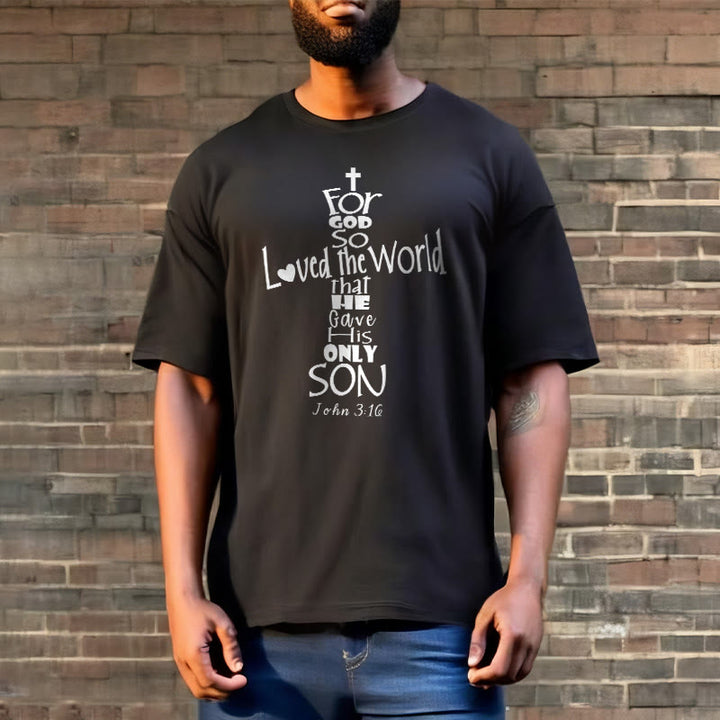 T-shirt unisexe Christianartworkshop « Car Dieu a tant aimé le monde » (verset biblique chrétien) - image 2
