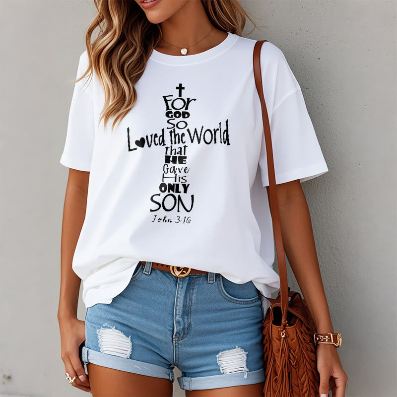 T-shirt unisexe Christianartworkshop « Car Dieu a tant aimé le monde » (verset biblique chrétien) - image 7