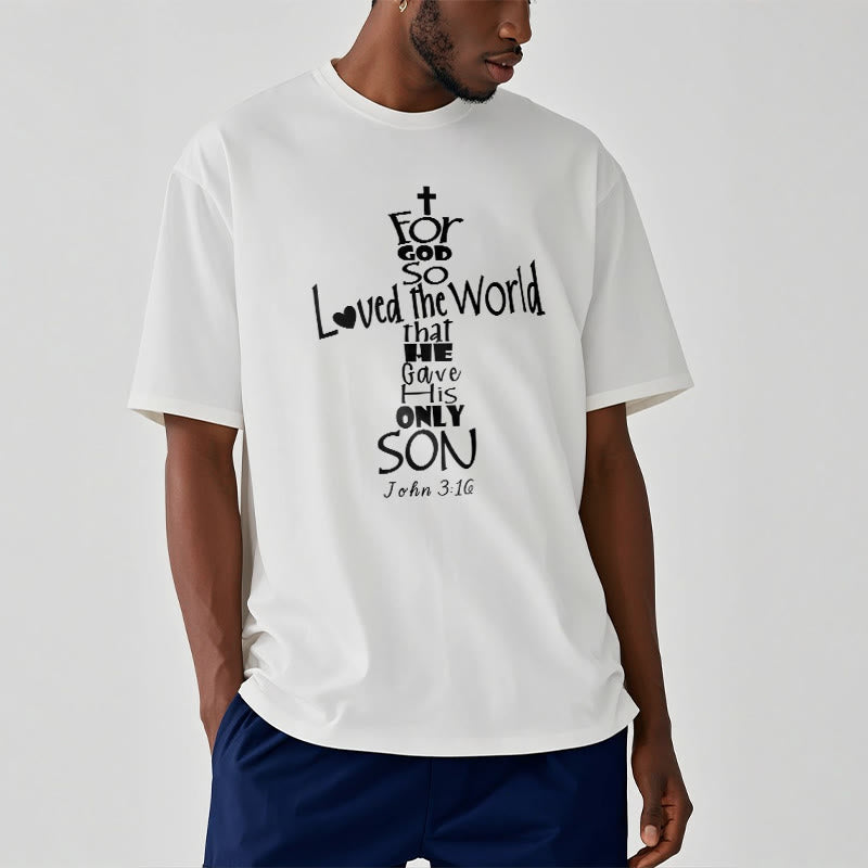 T-shirt unisexe Christianartworkshop « Car Dieu a tant aimé le monde » (verset biblique chrétien) - image 6