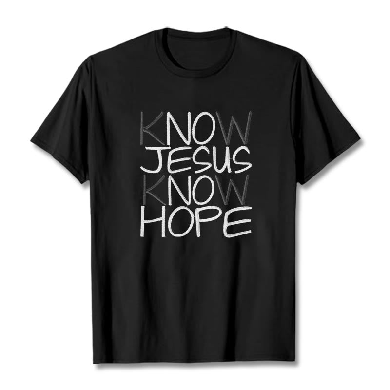 T-shirt unisexe Christianartworkshop « Connaître Jésus, c’est avoir de l’espoir » – Déclaration de foi - Noir - 2XL - image 2