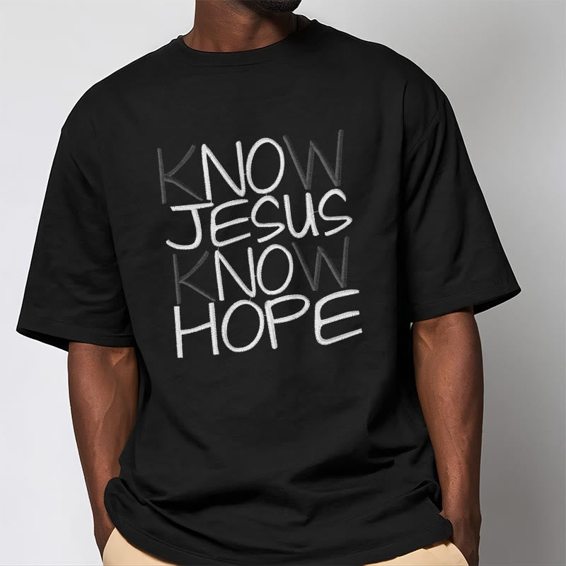 T-shirt unisexe Christianartworkshop « Connaître Jésus, c’est avoir de l’espoir » – Déclaration de foi - image 3