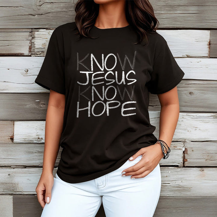 T-shirt unisexe Christianartworkshop « Connaître Jésus, c’est avoir de l’espoir » – Déclaration de foi - image 5