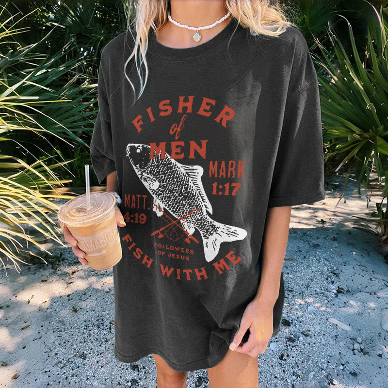 T-shirt unisexe délavé Christianartworkshop Followers of Jesus Fisher of Men - image 2