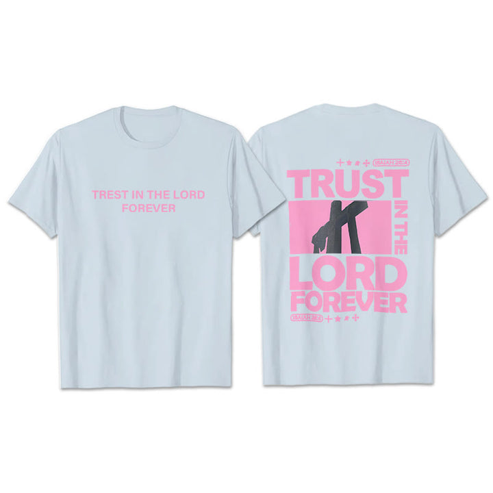 T-shirt Christianartworkshop « Ayez confiance en le Seigneur pour toujours » - Bleu - 2XL - image 12