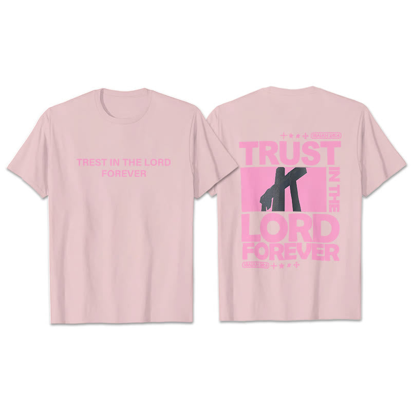 T-shirt Christianartworkshop « Ayez confiance en le Seigneur pour toujours » - Rose - 2XL - image 15