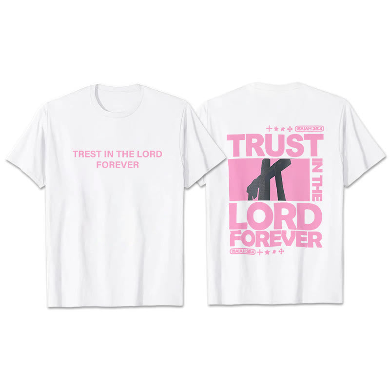 T-shirt Christianartworkshop « Ayez confiance en le Seigneur pour toujours » - Blanc - 2XL - image 6