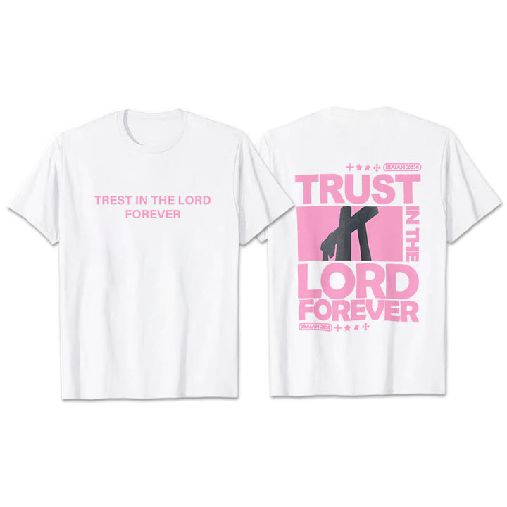 T-shirt Christianartworkshop « Ayez confiance en le Seigneur pour toujours » - Blanc - 2XL - image 6