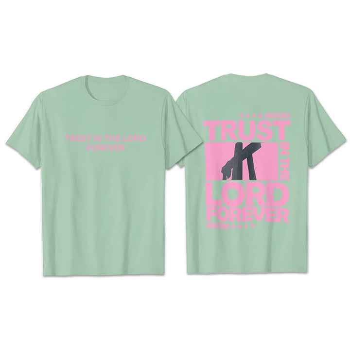 T-shirt Christianartworkshop « Ayez confiance en le Seigneur pour toujours » - Vert clair - 2XL - image 18