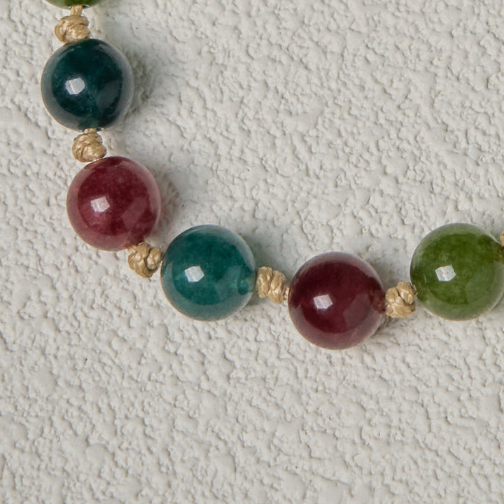 Christianartworkshop Bracelets en agate tourmaline naturelle de 10 mm avec médaille miraculeuse et crucifix - image 6