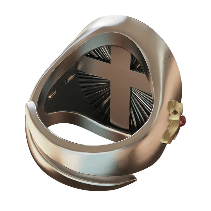 Bague Sacré-Cœur de Jésus en argent 925, signée Christianartworkshop : Symbole d’amour et de sacrifice - image 9