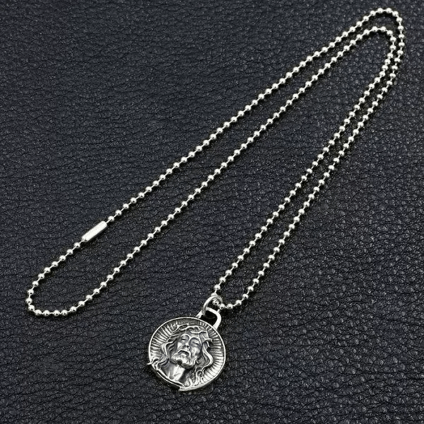 Collier sacré en argent sterling 925 représentant la couronne d'épines de Jésus, créé par Christianartworkshop. - image 3