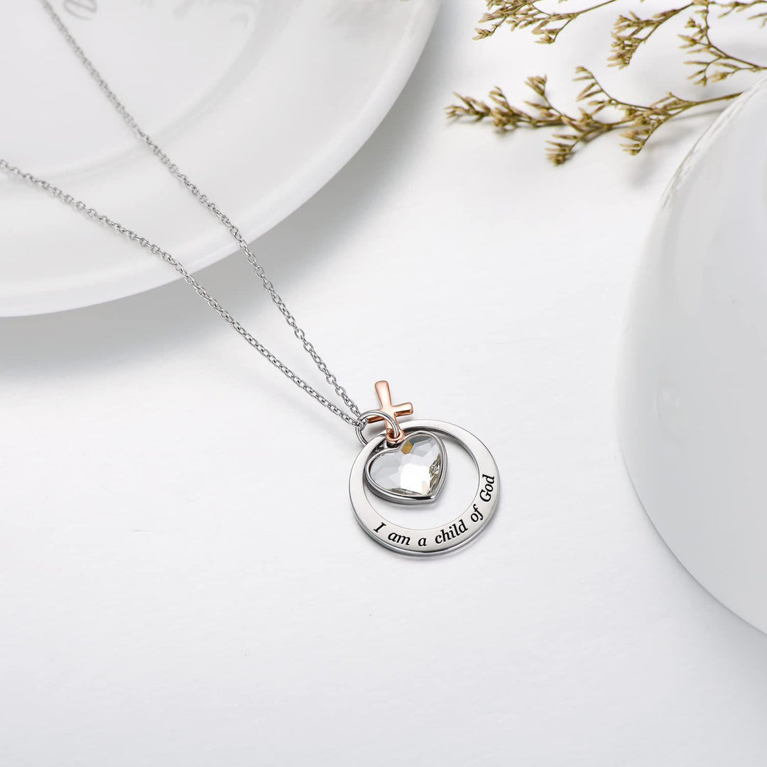 Christianartworkshop Collier délicat en graines de moutarde avec croix et message biblique - image 4