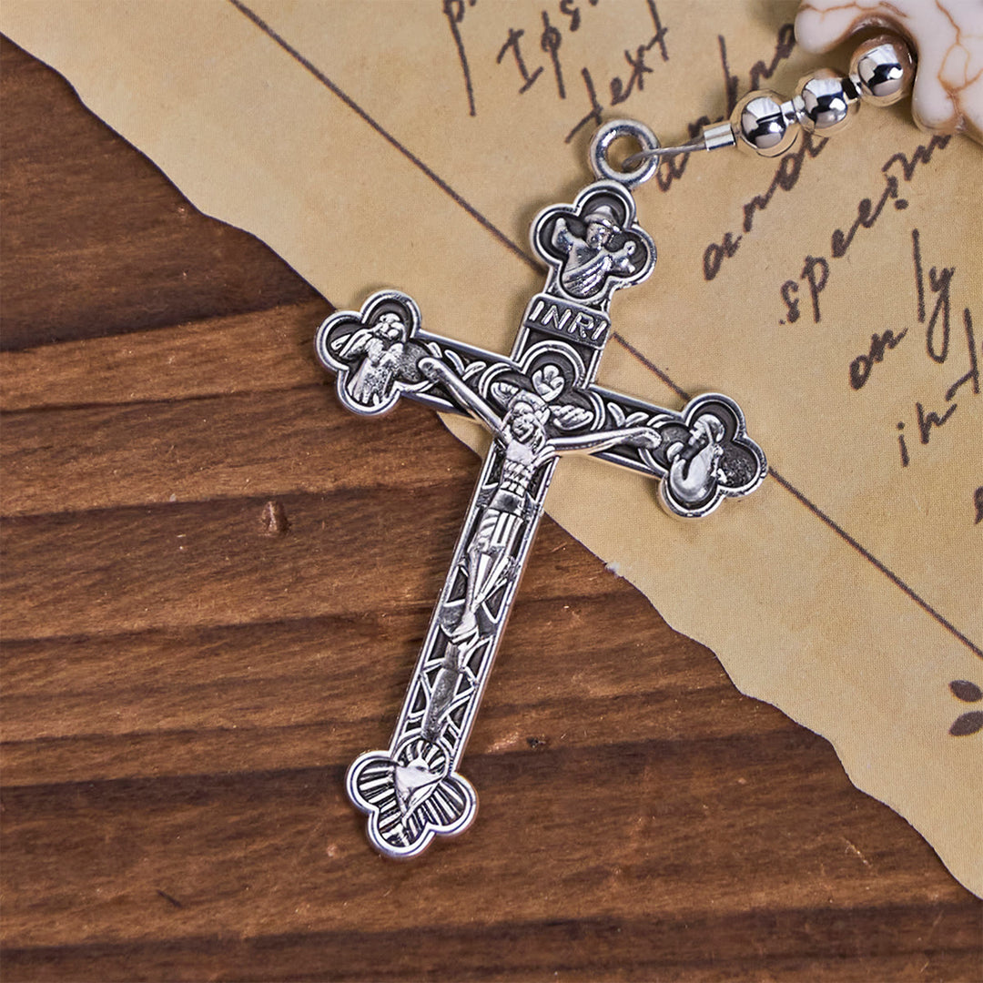 Christianartworkshop Prière au-delà de la mer avec un chapelet turquoise Sérénité dauphin et animaux - image 8