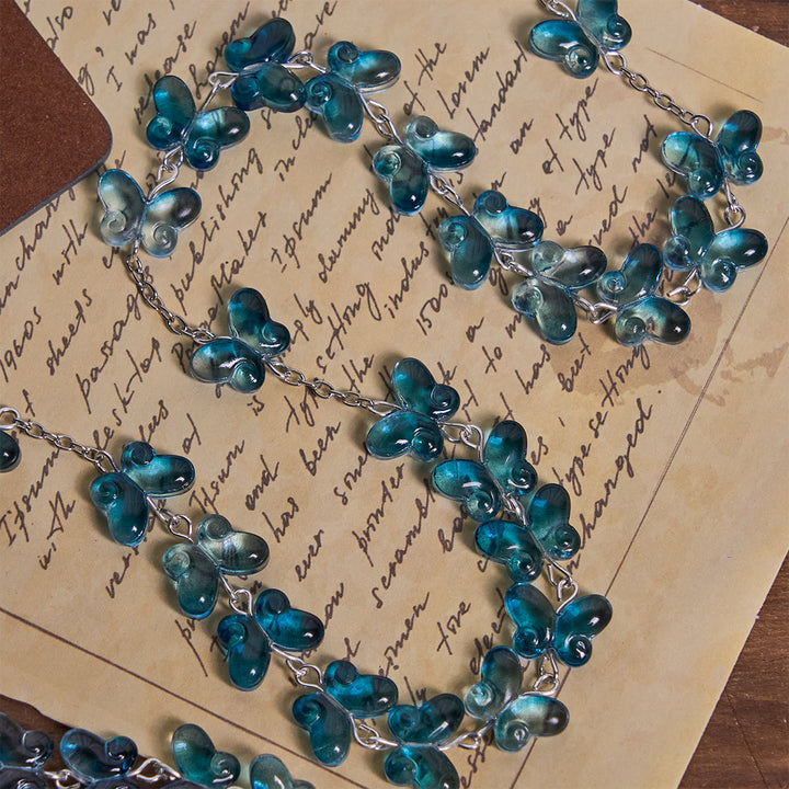 Christianartworkshop Bracelet de prière papillon bleu scintillant Wings of Devotion, chapelet animal - image 10