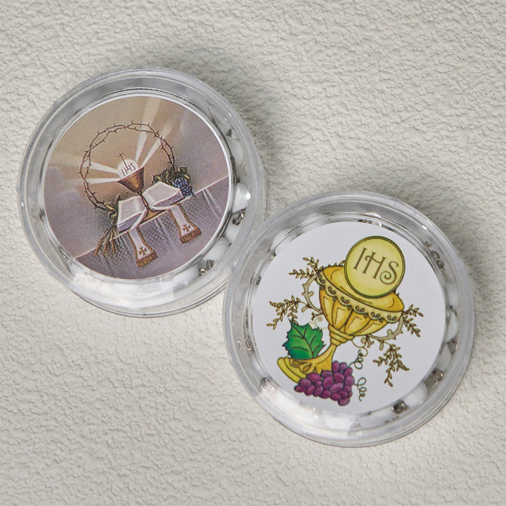 Christianartworkshop Chapelet de communion en bois blanc, calice divin, avec coffret cadeau - image 4