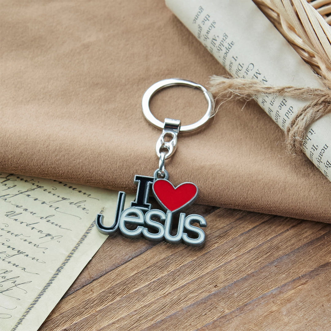 Christianartworkshop Porte-clés « Cœur fidèle » 4 couleurs « J’aime Jésus » de Believer’s Choice - image 4