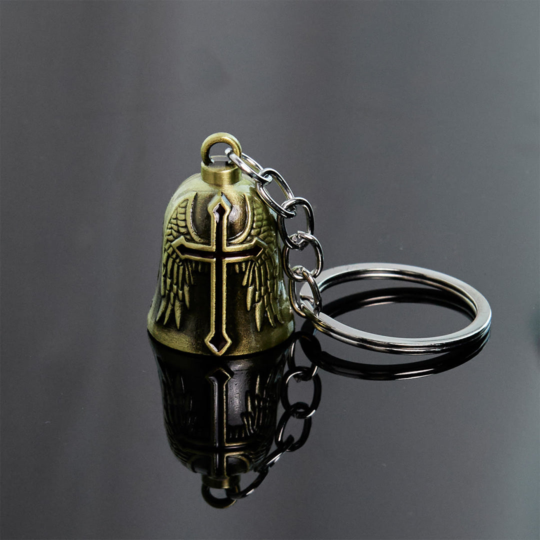 Christianartworkshop Porte-clés Clochette Gardienne Paladin Sacré et Ailes d'Ange : Armure de la Foi - Bronze - image 0