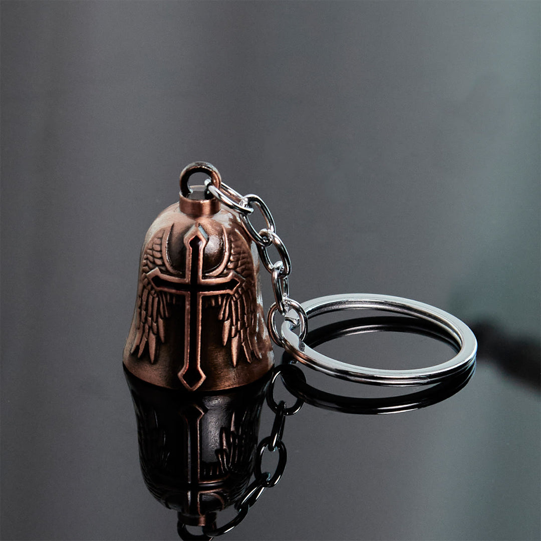 Christianartworkshop Porte-clés Clochette Gardienne Paladin Sacré et Ailes d'Ange : Armure de la Foi - Rouge antique - image 1