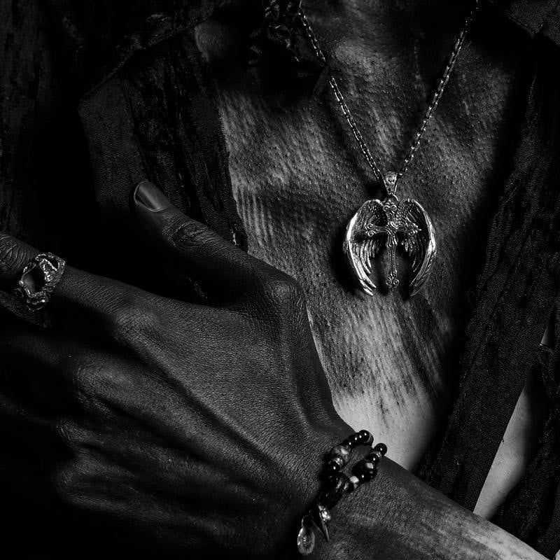 Christianartworkshop Collier pendentif croix ailes d'ange gardien : bijou de protection spirituelle - image 5