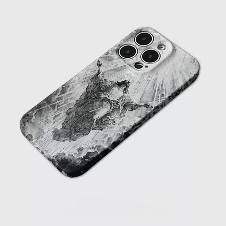 Christianartworkshop Coque de téléphone « L'Ascension du Christ et la lumière céleste » : symbole de l'espoir éternel - image 3