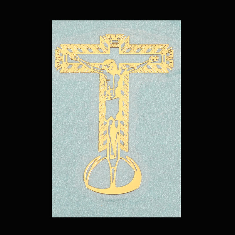 Christianartworkshop Autocollant Saint Doré pour téléphone : Plusieurs figures saintes disponibles - Crucifix de Jésus-Christ - image 9