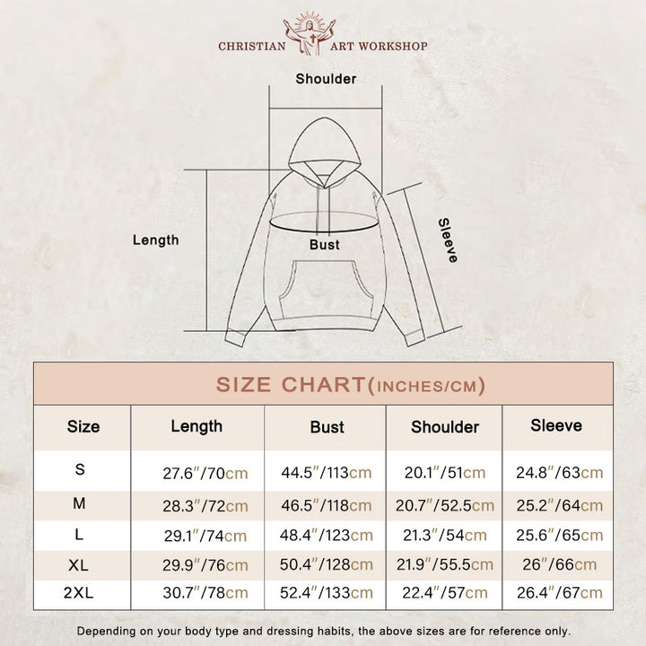 Christianartworkshop Oh Come Let Us Adore Him, sweat à capuche de Noël doublé polaire en polyester - image 1