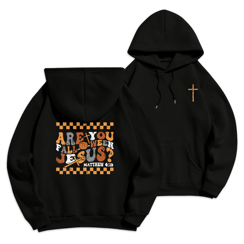Christianartworkshop Suivez Jésus cet automne. Sweat à capuche en polyester doublé polaire Matthieu 419 - Noir - 2XL - image 8