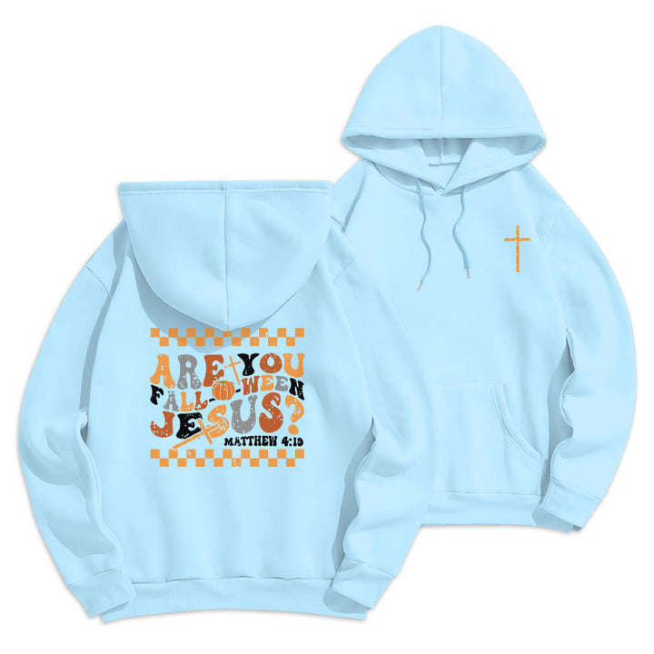 Christianartworkshop Suivez Jésus cet automne. Sweat à capuche en polyester doublé polaire Matthieu 419 - Bleu - 2XL - image 4