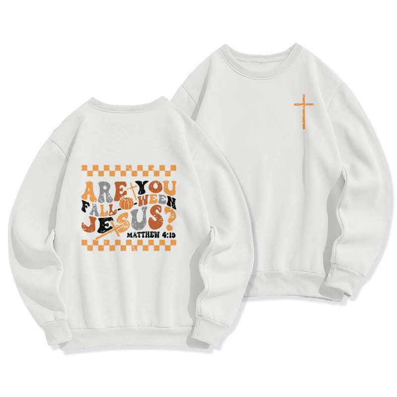 Christianartworkshop Suivez Jésus cet automne Sweat-shirt en polyester doublé polaire Matthieu 419 - Blanc - 2XL - image 3