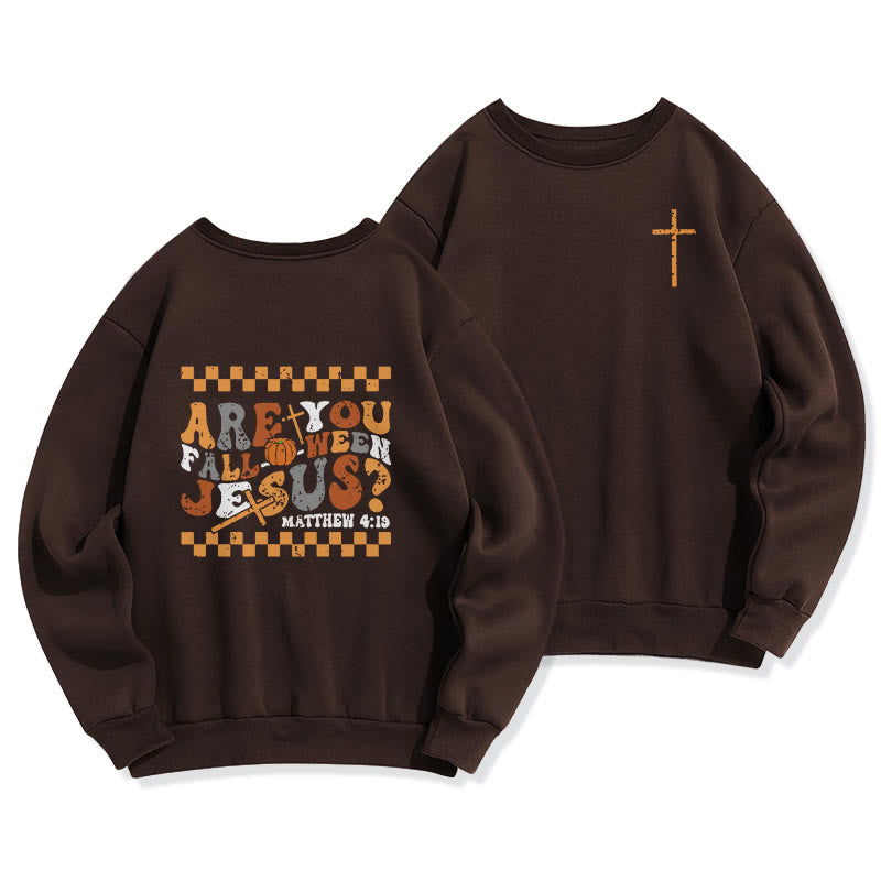 Christianartworkshop Suivez Jésus cet automne Sweat-shirt en polyester doublé polaire Matthieu 419 - Brun - 2XL - image 4