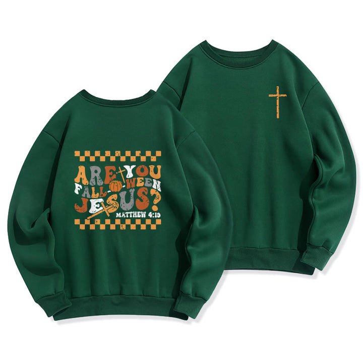Christianartworkshop Suivez Jésus cet automne Sweat-shirt en polyester doublé polaire Matthieu 419 - Vert - 2XL - image 6