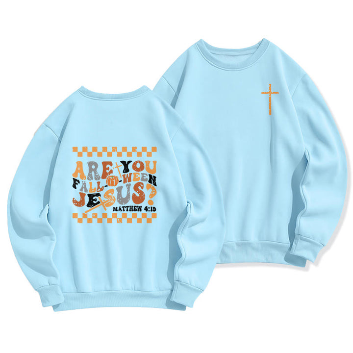 Christianartworkshop Suivez Jésus cet automne Sweat-shirt en polyester doublé polaire Matthieu 419 - Bleu - 2XL - image 2