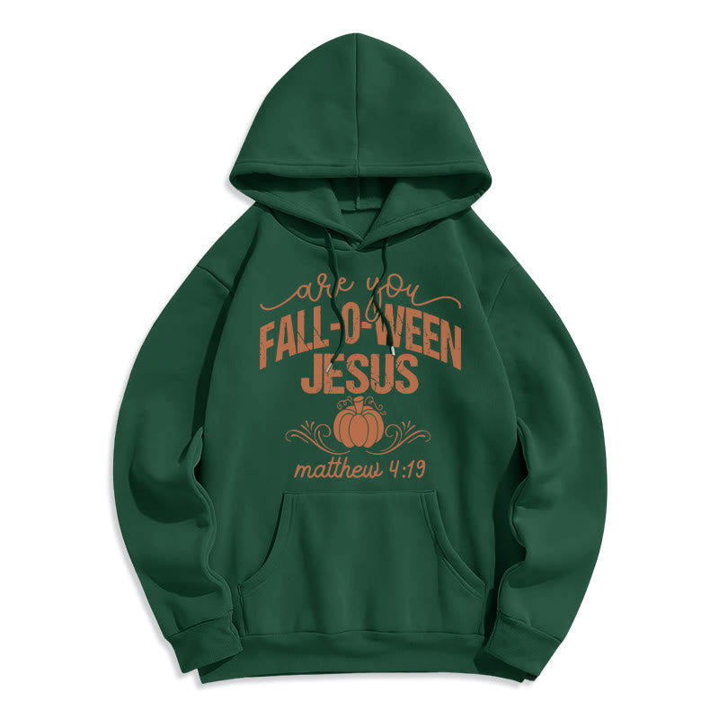 Christianartworkshop Automne pour Jésus Citrouille Foi Sweat à capuche en polyester doublé polaire - Vert - 2XL - image 6