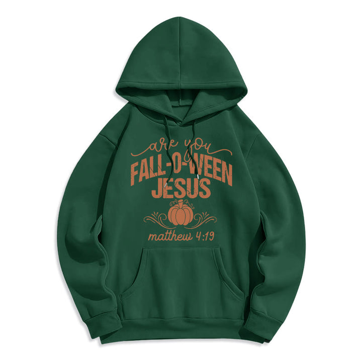 Christianartworkshop Automne pour Jésus Citrouille Foi Sweat à capuche en polyester doublé polaire - Vert - 2XL - image 6