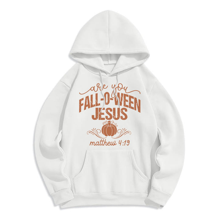 Christianartworkshop Automne pour Jésus Citrouille Foi Sweat à capuche en polyester doublé polaire - Blanc - 2XL - image 1