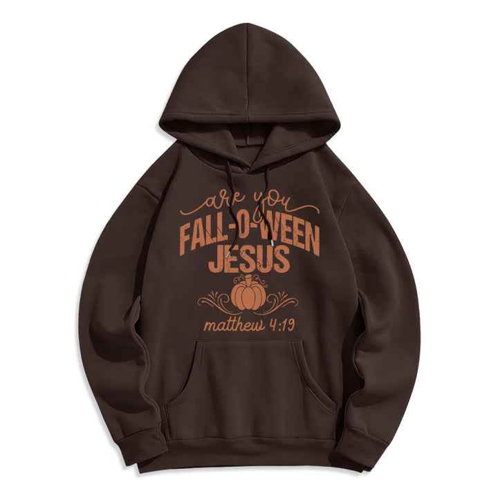 Christianartworkshop Automne pour Jésus Citrouille Foi Sweat à capuche en polyester doublé polaire - Brun - 2XL - image 7
