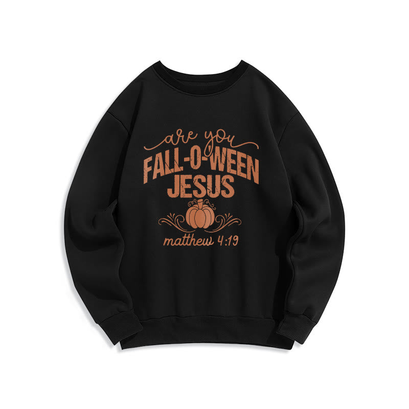 Christianartworkshop Automne pour Jésus Citrouille Foi Sweat-shirt en polyester doublé polaire - Noir - 2XL - image 3