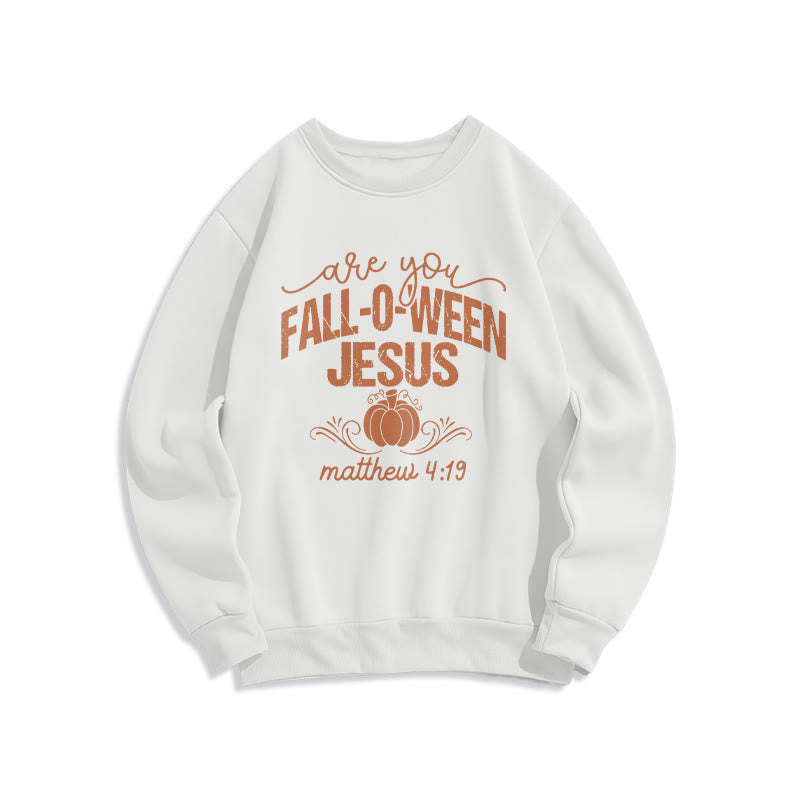 Christianartworkshop Automne pour Jésus Citrouille Foi Sweat-shirt en polyester doublé polaire - Blanc - 2XL - image 5