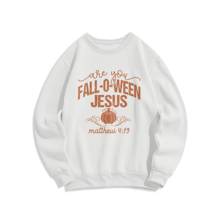 Christianartworkshop Automne pour Jésus Citrouille Foi Sweat-shirt en polyester doublé polaire - Blanc - 2XL - image 5