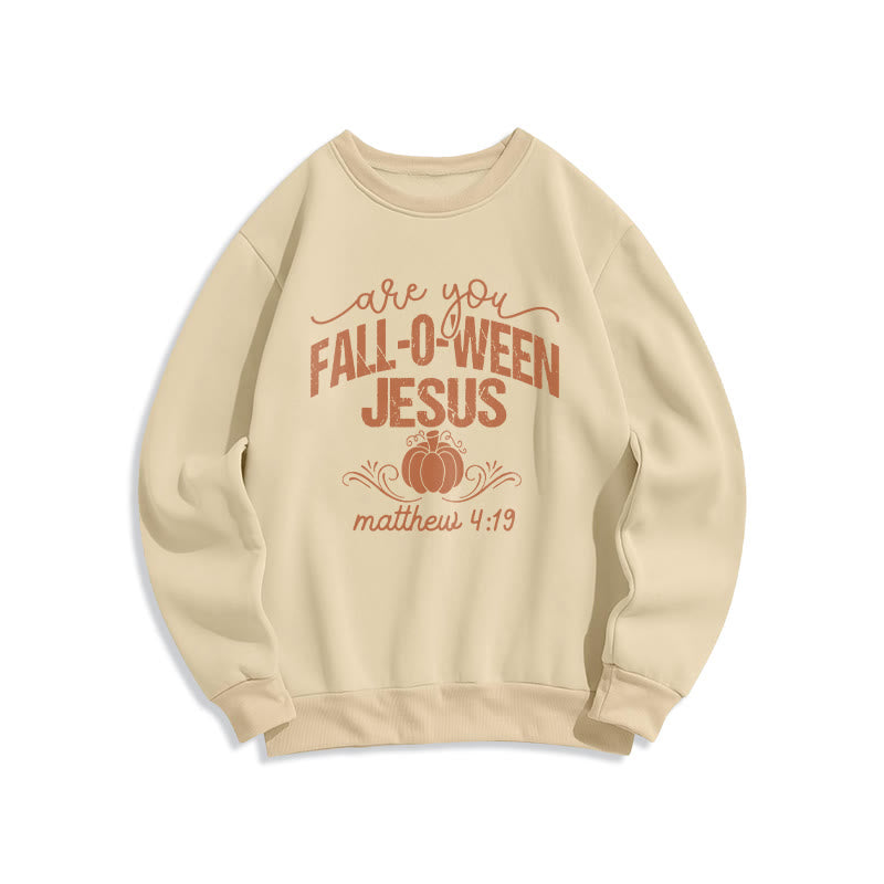 Christianartworkshop Automne pour Jésus Citrouille Foi Sweat-shirt en polyester doublé polaire - Beige - 2XL - image 4