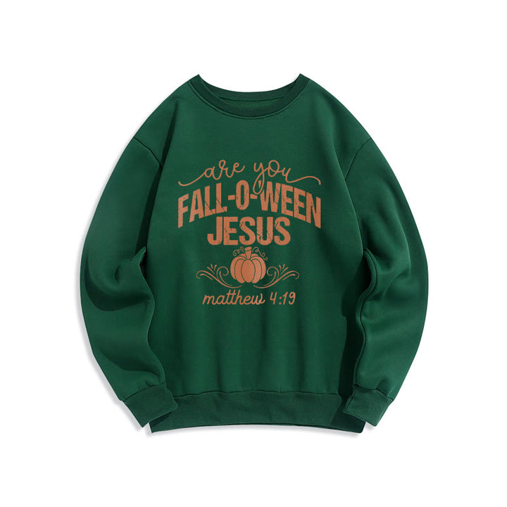 Christianartworkshop Automne pour Jésus Citrouille Foi Sweat-shirt en polyester doublé polaire - Vert - 2XL - image 6